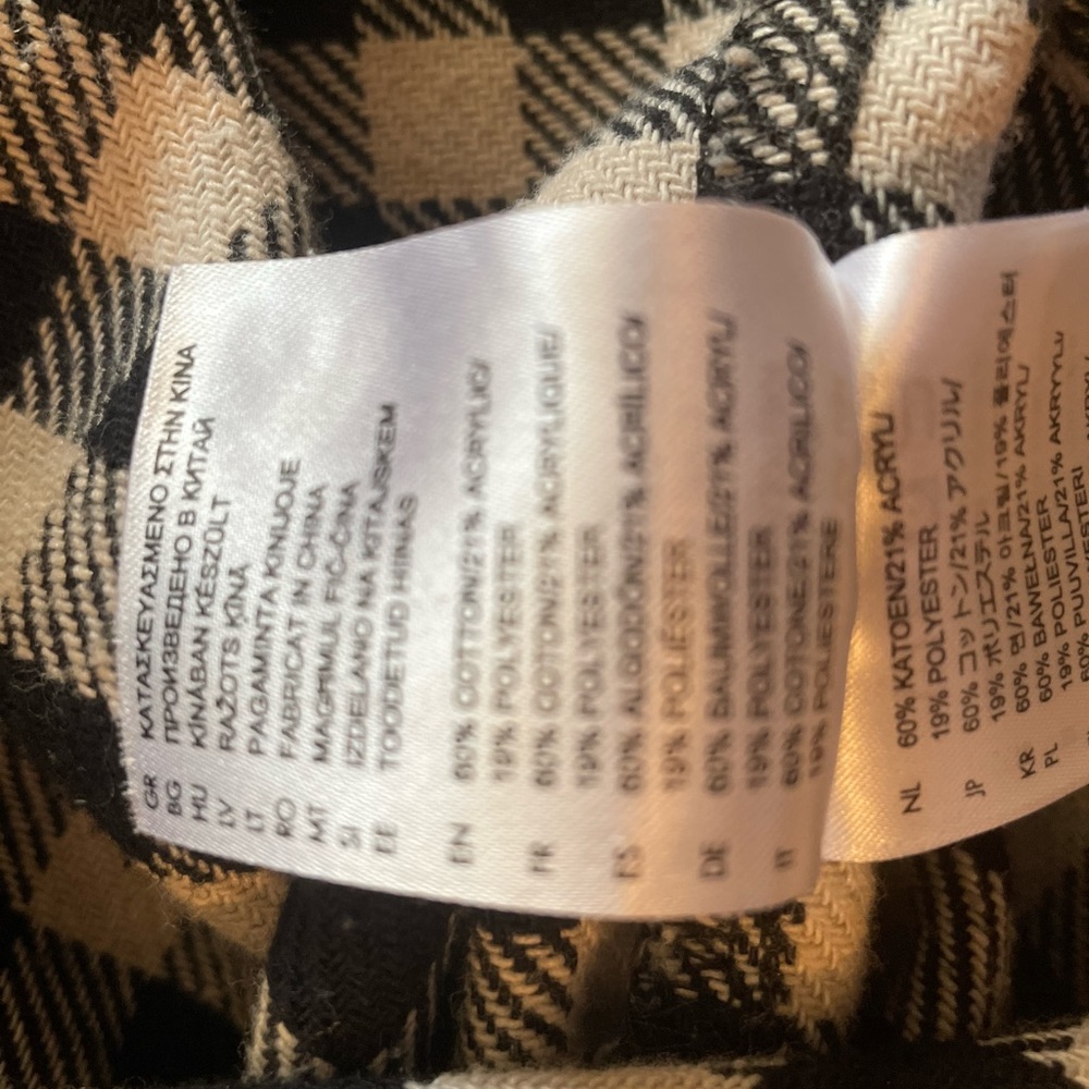 BRIXTON Button-Up Checkered Plaid Long Sleeves Collared Small - Picture 3 of 4